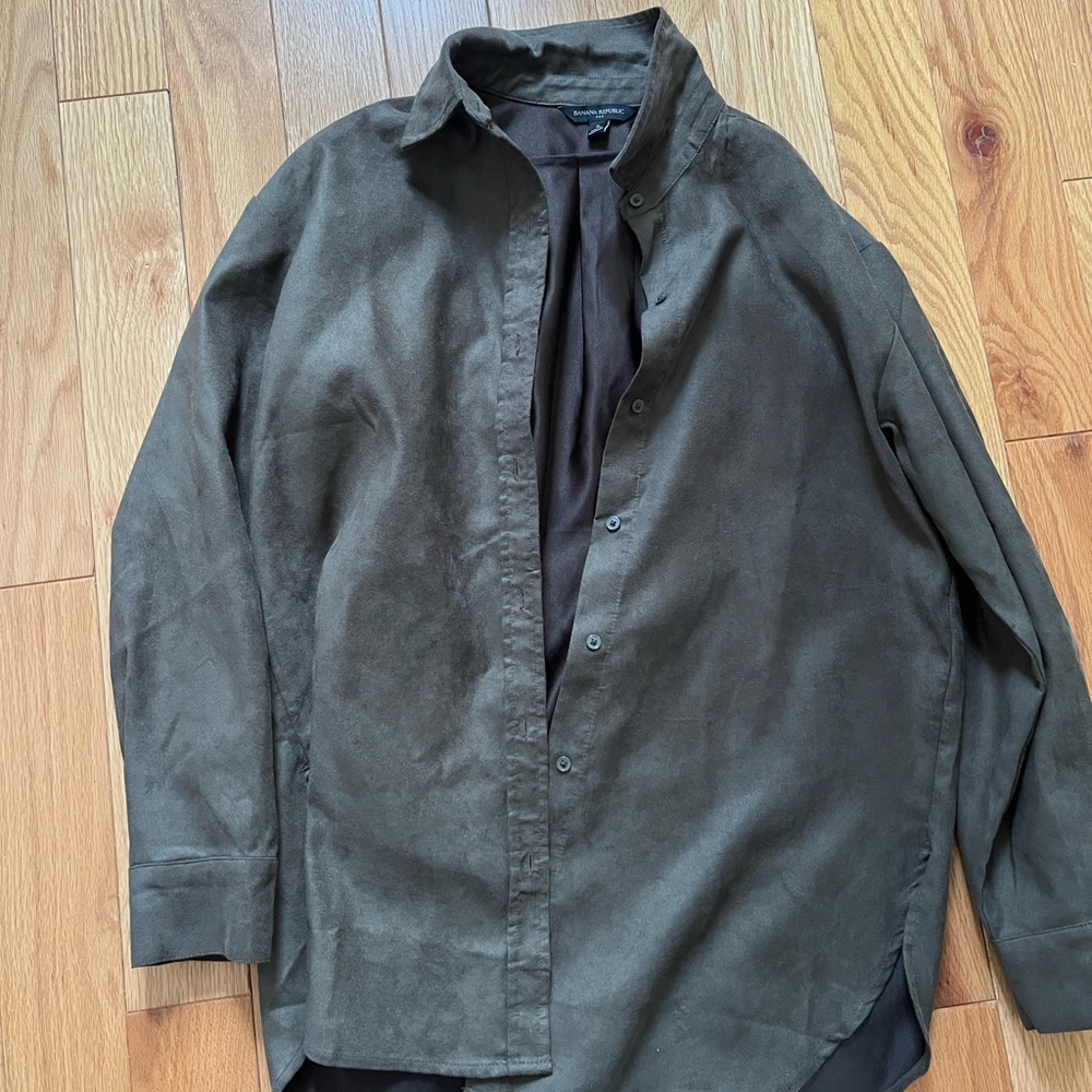 banana republic suede top